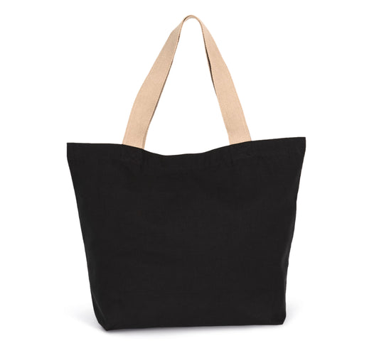 Grote, gerecyclede shopper met platte bodem