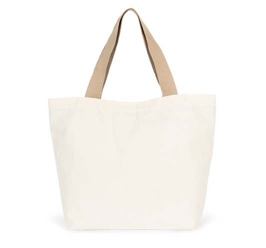 Grote, gerecyclede shopper met platte bodem